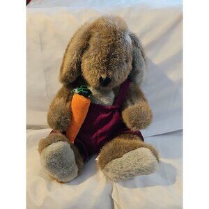 Vintage 85 Windsor Love Land Plush Bunny Rabbit Corduroy Bibs W/ Carrot
